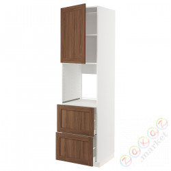 ⭐METOD / MAXIMERA⭐Утром доктора/2fr/2в шу, белый Enköping/коричневый орех, 60x60x220 cm⭐ИКЕА-99475216