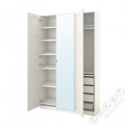 ⭐PAX / BERGSBO/AHEIM⭐Комбинация шкафов, белый/зеркало, 150x38x236 cm⭐ИКЕА-49336176
