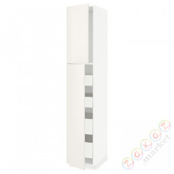 ⭐METOD / MAXIMERA⭐Шкаф, высота 2дверь/4лопата, белый/Веддинге белый, 40x60x220 cm⭐ИКЕА-69456993