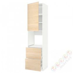 ⭐METOD / MAXIMERA⭐Шшш!/Drz/2шу, белый/Askersund яркий узор ясеня, 60x60x240 cm⭐ИКЕА-69468712