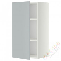 ⭐METOD⭐Навесной шкаф с полками, белый/Veddinge Серый, 40x80 cm⭐ИКЕА-29455472