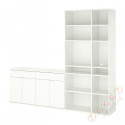 ⭐VIHALS⭐Книжный шкаф, белый, 235x37x200 cm⭐ИКЕА-39440611