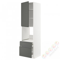 ⭐METOD / MAXIMERA⭐Утром доктора/2fr/Мы бы/в шу, белый/Voxtorpтемно-серый, 60x60x220 cm⭐ИКЕА-29464971