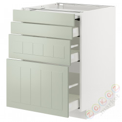 ⭐METOD / MAXIMERA⭐Кабинет ул. сwysuwanym blatem/3шу, белый/Stensund светло-зеленый, 60x60 cm⭐ИКЕА-09486276