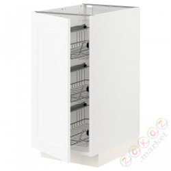 ⭐METOD⭐Гардероб с проволочной корзиной, белый Enköping/белый имитация дерева, 40x60 cm⭐ИКЕА-29473367