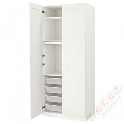 ⭐PAX / GRIMO⭐Комбинация шкафов, белый/белый, 100x60x236 cm⭐ИКЕА-79478094