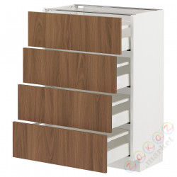 ⭐METOD / MAXIMERA⭐Sза st 4fr/4шу, белый/Tistorp подражаниеacja коричневыйowego орехa, 60x37 cm⭐ИКЕА-69519882