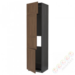 ⭐METOD⭐Ледяной шкаф высокий/замораживание/3Drz, черныйEnköping/коричневый орех, 60x60x240 cm⭐ИКЕА-99476409