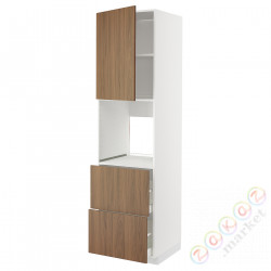 ⭐METOD / MAXIMERA⭐Утром доктора/2fr/2в шу, белый/Tistorp подражаниеacja коричневыйowego орехa, 60x60x220 cm⭐ИКЕА-19519224