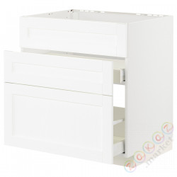 ⭐METOD / MAXIMERA⭐Форма L + 3F/2шу, белый Enköping/белый имитация дерева, 80x60 cm⭐ИКЕА-99473401