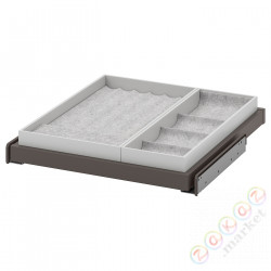 ⭐KOMPLEMENT⭐Выдвижная полка со вставкой, темно-серый/светло-серый, 50x58 cm⭐ИКЕА-69437056