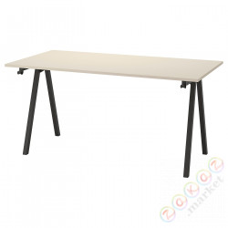 ⭐TROTTEN⭐стол письменный, бежевый/антрацит, 160x80 cm⭐ИКЕА-69429565