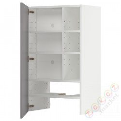 ⭐METOD⭐Шкаф okaнадa сполка/Drzс упражнениями, белый/Bodbyn Серый, 60x100 cm⭐ИКЕА-39504207