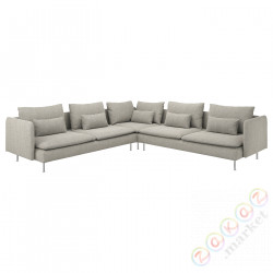 ⭐SODERHAMN⭐Угловой диван, 6-человекowa, Виарп бежевый/коричневый⭐ИКЕА-39305892