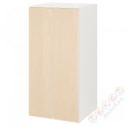 ⭐SMASTAD / PLATSA⭐Гардероб, белый береза/с3 полки, 60x57x123 cm⭐ИКЕА-29483352