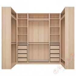 ⭐PAX⭐Угловой шкаф, под беленый дуб, 113/276/113x236 cm⭐ИКЕА-89331351