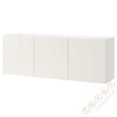 ⭐BESTA⭐Комбинация навесных шкафов, белый/Selsviken gloss/белый, 180x42x64 cm⭐ИКЕА-99412484
