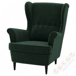 ⭐STRANDMON⭐Кресло Wingback, Джупарп темно-зеленый⭐ИКЕА-80359844