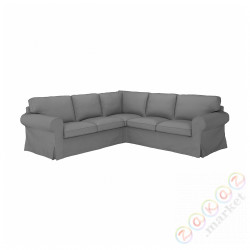 ⭐EKTORP⭐4-местный угловой диван, Remmarn светло-серый⭐ИКЕА-59319954