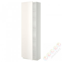 ⭐METOD⭐Высокий шкаф/полки, белый/Веддинге белый, 60x37x200 cm⭐ИКЕА-49458912