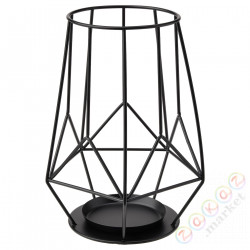⭐PARLBAND⭐Подсвечник na świecę bryłową, черный, 21 cm⭐ИКЕА-20471674