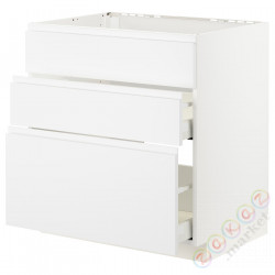 ⭐METOD / MAXIMERA⭐Постоянный шкаф/капюшон zint. с ящиками, белый/Voxtorpматовый белый, 80x60 cm⭐ИКЕА-59335609