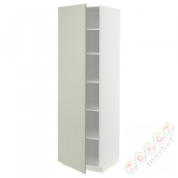 ⭐METOD⭐Высокий шкаф/полки, белый/Stensund светло-зеленый, 60x60x200 cm⭐ИКЕА-49487311