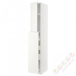 ⭐METOD / MAXIMERA⭐Sза wys сwys 1Drz/4шу, белый/Vallstena белый, 40x60x240 cm⭐ИКЕА-59507417