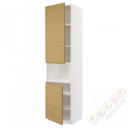 ⭐METOD⭐Ш x В ст микрофон 2Drz/половина, белый/Voxtorpподражание. дуб, 60x60x240 cm⭐ИКЕА-49538513