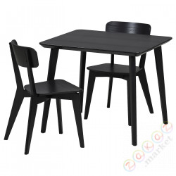⭐LISABO / LISABO⭐Таблица и 2 стулья, черный/черный, 88 cm⭐ИКЕА-49545090