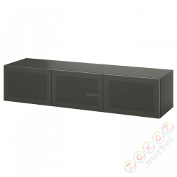 ⭐BESTA⭐Тумба под ТВ с дверь, темно-серый/Mörtviken темно-серый, 180x42x38 cm⭐ИКЕА-09507896