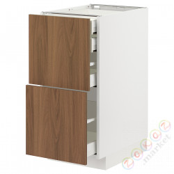 ⭐METOD / MAXIMERA⭐Sсstj 2fr/2n/śr/в шу, белый/Tistorp подражаниеacja коричневыйowego орехa, 40x60 cm⭐ИКЕА-49518906