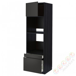 ⭐METOD / MAXIMERA⭐Рано утром/пирог ком доктор/2 шу, черный/Nickebo матантрацит, 60x60x200 cm⭐ИКЕА-69498016