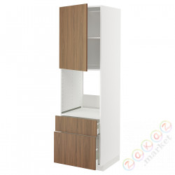 ⭐METOD / MAXIMERA⭐Утром доктора/2fr/Мы бы/в шу, белый/Tistorp подражаниеacja коричневыйowego орехa, 60x60x200 cm⭐ИКЕА-59519024