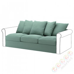 ⭐GRONLID⭐Sekcja 3-человекowa, Люнген светло-зеленый⭐ИКЕА-19408725