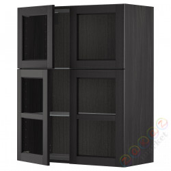 ⭐METOD⭐Половина/4 стакан Drz, черный/Lerhyttan черный морилка, 80x100 cm⭐ИКЕА-59462616