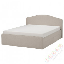 ⭐RAMNEFJALL⭐Каркас кровати с обивкой, Kilanda светло-бежевый, 160x200 cm⭐ИКЕА-69552744