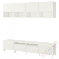 ⭐BESTA⭐Тумба под ТВ, белый/Лаппвикен/Stubbarp белый, 240x42x230 cm⭐ИКЕА-49411972