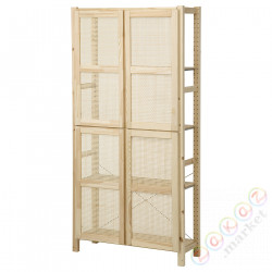 ⭐IVAR⭐Книжный шкаф с дверь, сосна, 89x30x179 cm⭐ИКЕА-89403461