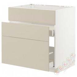 ⭐METOD / MAXIMERA⭐Форма L + 3F/2шу, белый/Havstorp бежевый, 80x60 cm⭐ИКЕА-09426616