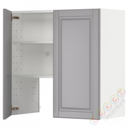 ⭐METOD⭐Шкаф okaнадa сполка/Drzс упражнениями, белый/Bodbyn Серый, 80x80 cm⭐ИКЕА-59504367