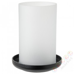 ⭐HEDERVARD⭐фонарь, матовое стекло/черный, 22 cm⭐ИКЕА-00510619