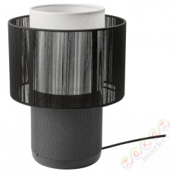 ⭐SYMFONISK⭐Lampa/głośnik сwifi, klosсtkanina, черный⭐ИКЕА-69430917