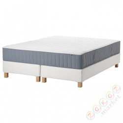 ⭐ESPEVAR/VAGSTRANDA⭐Континентальная кровать, белый/светло-голубой средней жесткости, 180x200 cm⭐ИКЕА-59389616