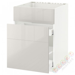 ⭐METOD / MAXIMERA⭐Форма L + 3F/2шу, белый/Ringhult светло-серый, 60x60 cm⭐ИКЕА-29141896