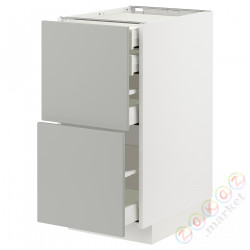 ⭐METOD / MAXIMERA⭐Sсstj 2fr/2n/śr/в шу, белый/Havstorp светло-серый, 40x60 cm⭐ИКЕА-99538997