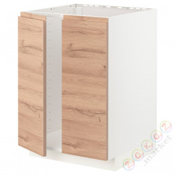 ⭐METOD⭐Шшш раковина/2 Drz, белый/Voxtorpподражание. дуб, 60x60 cm⭐ИКЕА-69464549