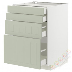 ⭐METOD / MAXIMERA⭐Sза st 4fr/4шу, белый/Stensund светло-зеленый, 60x60 cm⭐ИКЕА-89486625