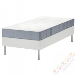 ⭐LYNGOR⭐Континентальная кровать, Vesteröy жесткий/jasnoсиний белый, 90x200 cm⭐ИКЕА-29549796