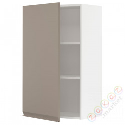 ⭐METOD⭐Навесной шкаф с полками, белый/Upplöv матciemnoбежевый, 60x100 cm⭐ИКЕА-39492134